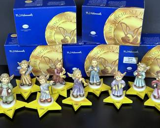 HUMMEL Annual Angel Figurines with their boxes from 2000 - 2008 with 2005 being signed by Master Painter Christina Goih......To register in order to place bids go to www.capitolsalesservices.hibid.com l 