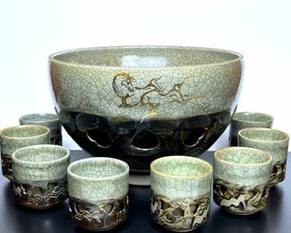 MID CENTURY JAPANESE ADORI SOARA  ART POTTERY