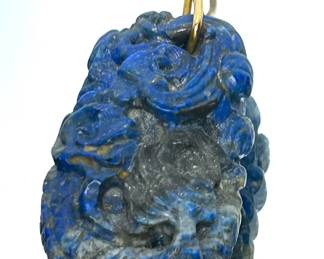 Chinese carved Lapis Lazuli Pendant