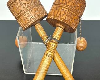 Vintage Tibetan  Prayer Wheels