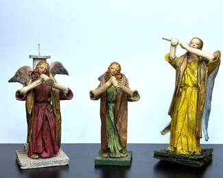 MID CENTURY HAND CRAFTED ANGELS FROM ITALY
