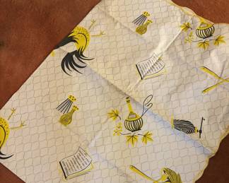 vintage table cloth vinyl