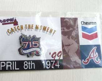 braves Pin and on card sealed