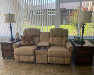 Leather Loveseat 