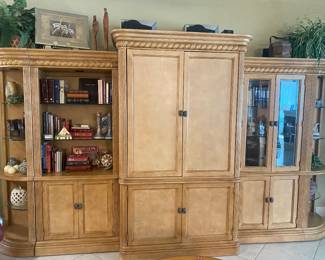 Blonde Wood Entertainment Center