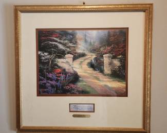 Thomas Kinkade "Spring Gate" with a certificate 