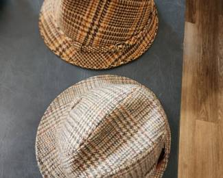 Vintage wool, plaid bucket hats