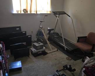 Exercise equipment , TV'S, VHS, Medical equipment