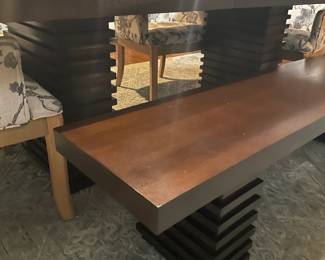 Mahogany dining table w/ matching bench