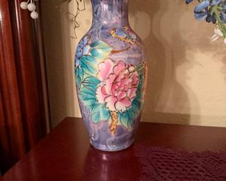 Cloisonné style vase 