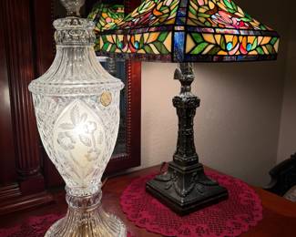 Crystal Clear brand lead crystal lamp Tiffany style lamp 