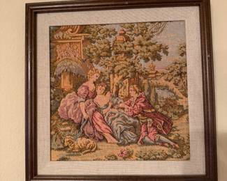 Framed Tapestry Art 