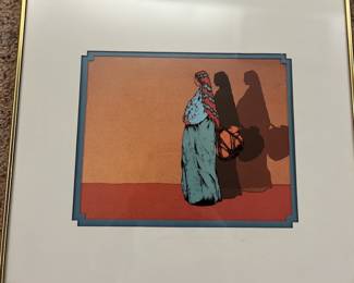Framed Amado Pena Print, The Water Carrier