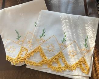 Antique pillowcases