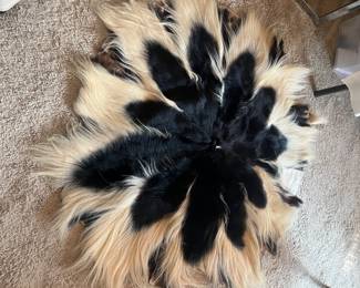 Vintage Colobus Monkey Rug