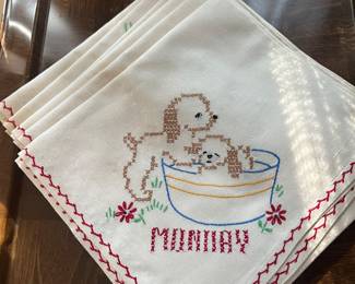 Full set of flour sack cup towels