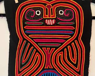 Hand stitched Kuna mola panel from Panama