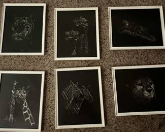 Set of Vintage African prints