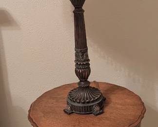 Vintage Antique Side Table, Lamp