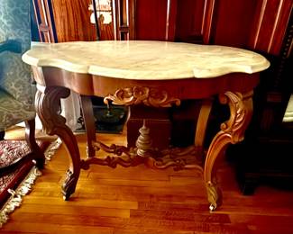 Marble top occasional table