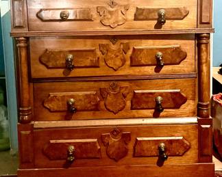 Antique 4 drawer dresser.