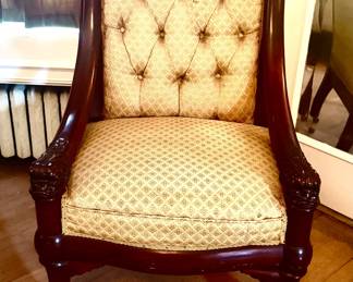 Upholstered antique chair