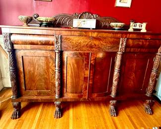Large flame mahogany buffet 