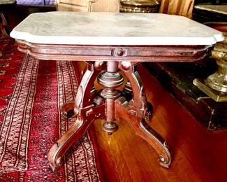 Victorian marble top table