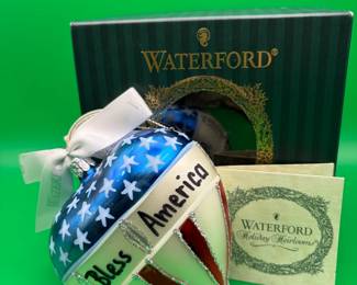 Waterford Holiday Heirloom God Bless America Heart