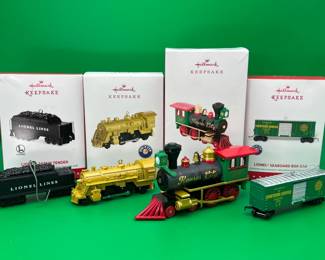 4 Hallmark Keepsake Train Ornament's
