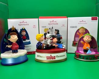  3 Peanuts Hallmark Keepsake Ornaments