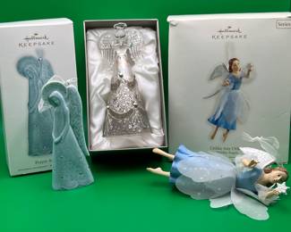 3 Angel Ornament's Mercury Glass & More