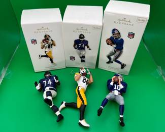  3 Keepsake Football Legends Ornaments