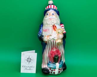 Christopher Radko "I want you Vote Patriotic Santa