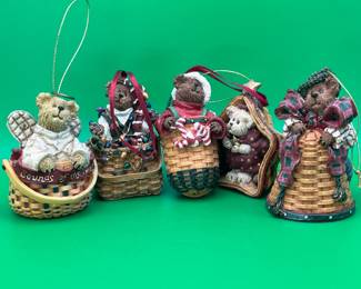  Boyds Bears Longaberger Woven Baskets Ornaments