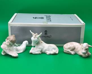 3 Pc Set Lladro "Mini Nativity" figurine's