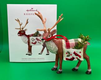 2018 Keepsake Father Christmas Reindeer Ornament
