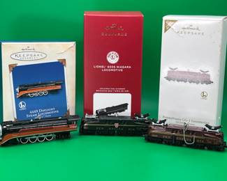  3 Keepsake Locomotive Ornaments