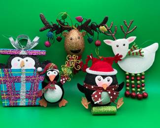 Handmade felt & Glitter Christmas Ornaments