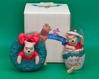 2 Disney Winnie the Pooh Ornament's