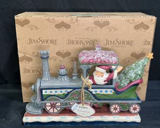 Jim Shore Heartwood Creek Victorian Santa in Train