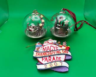 3 Macy's Thanksgiving Parade Ornaments