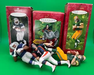 4 Keepsake Football Ornaments