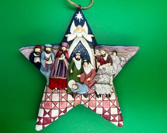 2 Jim Shore Nativity Star Ornaments