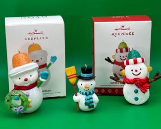  3 Hallmark Keepsake Snowman ornament's