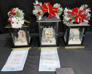 3 Thomas Kinkade Christmas Lanterns