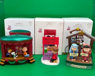 3 Vintage Keepsake Peanuts Gang Ornaments