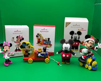 4 Mickey & Minnie Mouse Ornaments