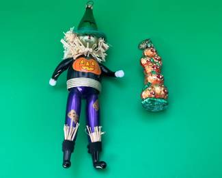 2 Christopher Radko glass Halloween ornament's