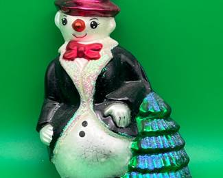  Retired Christopher Radko Snow Gent Glass Ornament